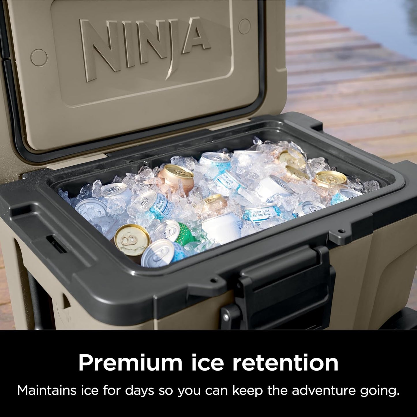 65QT Rolling Cooler with Dry Storage – Keeps Ice Cold for Days | Beach, Camping, Tailgates & More