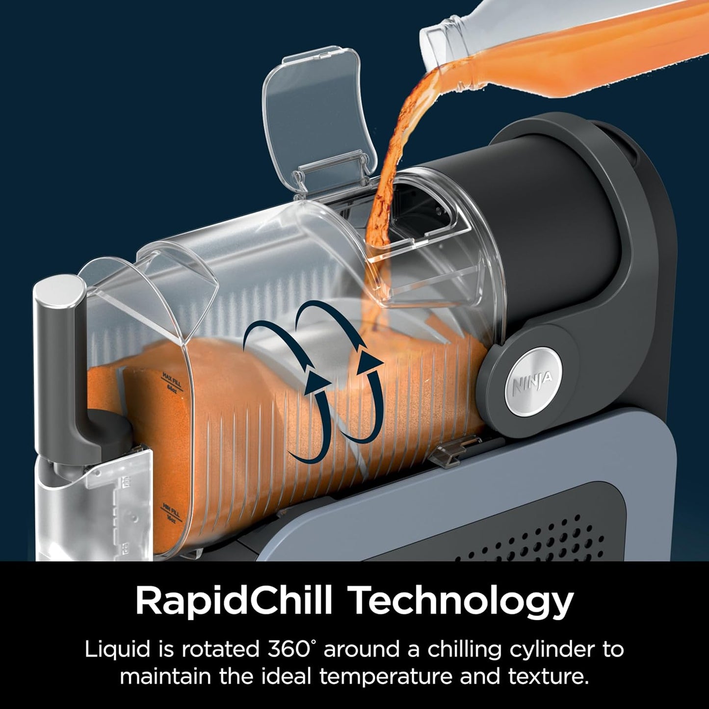 📍88oz Frozen Drink & Slushie Maker – RapidChill Tech, 5 Presets for Margaritas, Frappés & More – Sleek Black Design