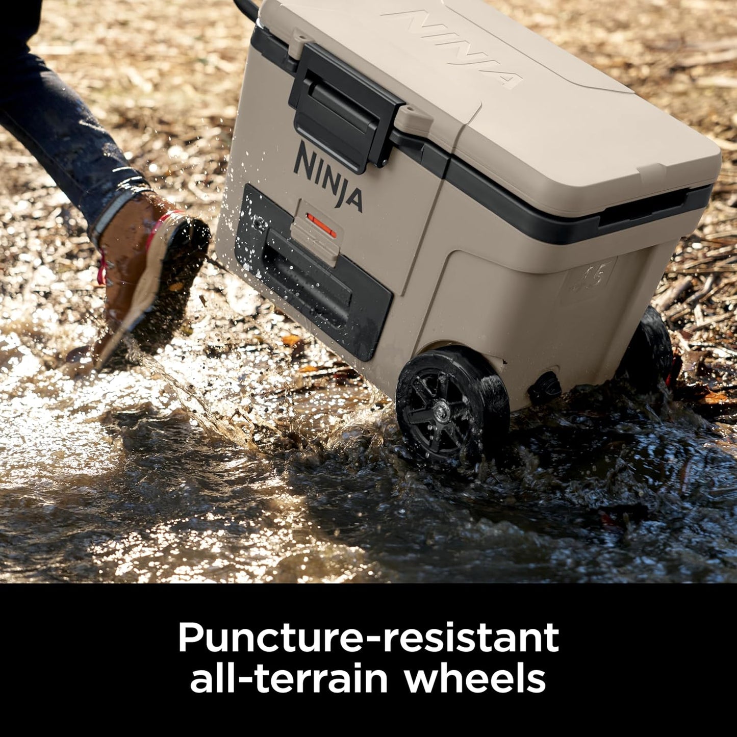 65QT Rolling Cooler with Dry Storage – Keeps Ice Cold for Days | Beach, Camping, Tailgates & More